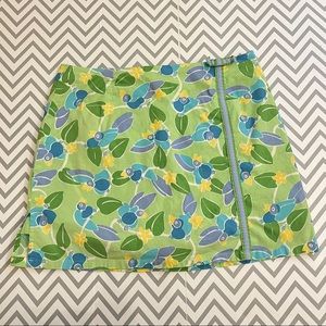 Lily Pulitzer Green and Blue Skort Bird Sz 4